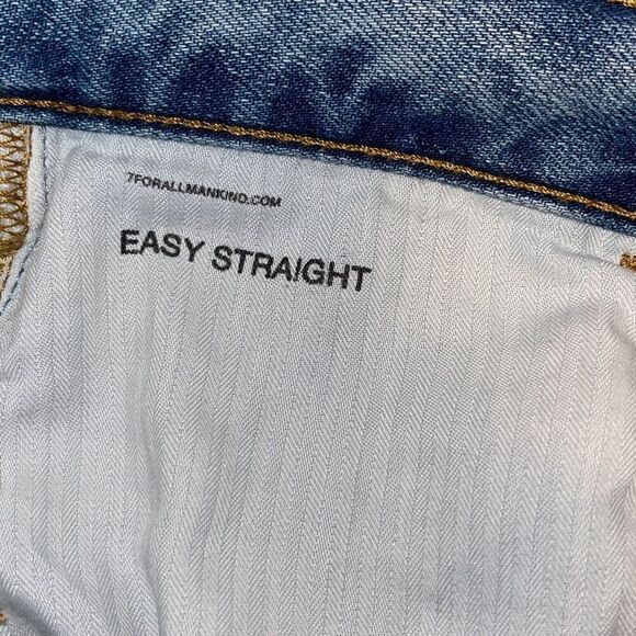 7 For All Mankind Womens Star Panel Easy‎ Straight Button Fly Jeans Blue Size 28 - Picture 12 of 16